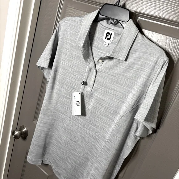 FootJoy Women’s New Space-Dyed Golf Polo Shirt Gray XL - Picture 2 of 12
